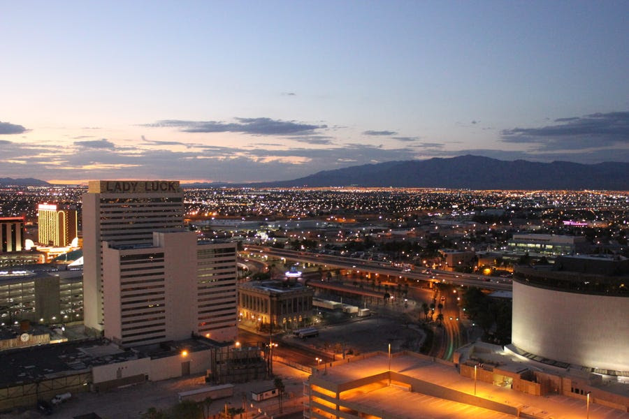 The white building on the right is City Hall, where Zappos is moving its corporate headquarters in Fall 2013. 