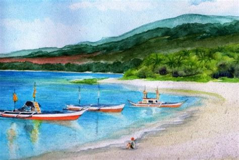 lukisan  gambar pemandangan alam
