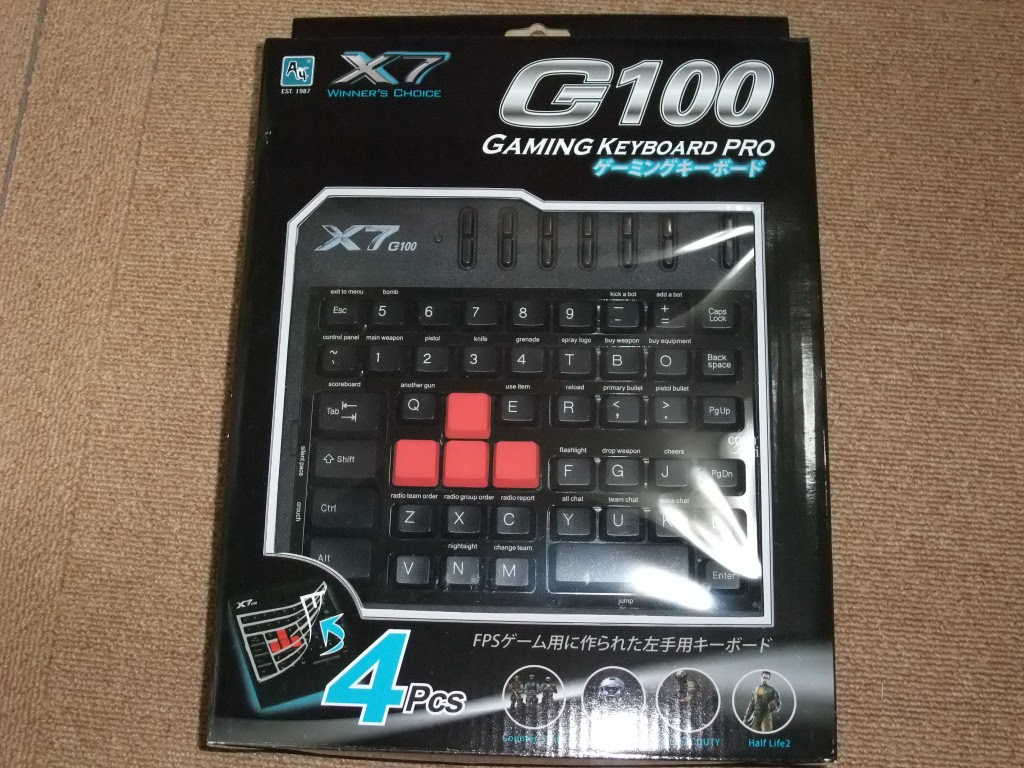 ガジェットレビュー 左手用ゲーミングキーボード tech X7 G100 Gp ストイックにfps