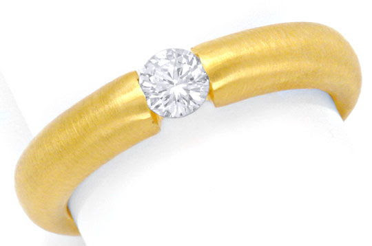 Originalfoto DIAMANT-SPANNRING 0,29ct BRILLANT, 18K GELBGOLD, LUXUS!