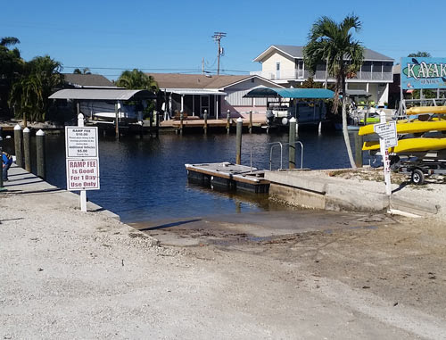 Boat Launch in St. James City, on Pine Island, Florida, with direct access  to the Gulf of Mexico, Sanibel and Pine Island Sound