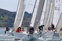 J/80s sailing regatta