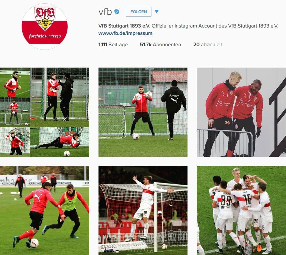 Fußball-Bundesliga: Alle Erstligisten im Instagram-Check