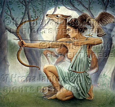 artemis goddess symbol. Goddesses amp; Heroines text