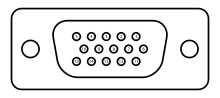 Soket DB-15 VGA out