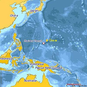 Lokasi palung Mariana
