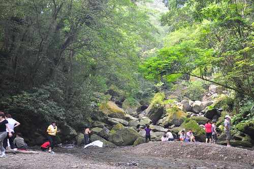 抵達雲森瀑布前的空地