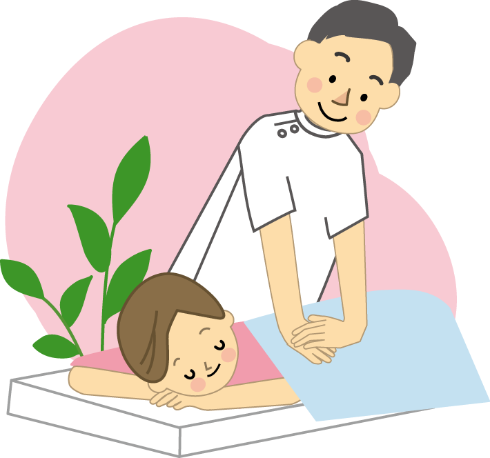 マッサージ 鍼灸 整体 整骨のイラスト無料素材