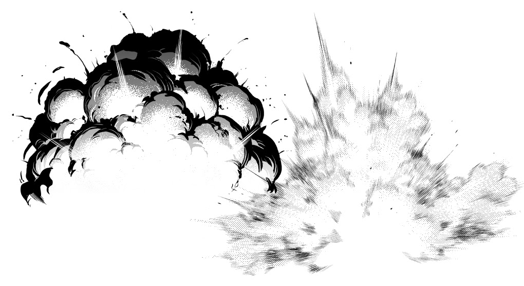 漫画に出てくるエフェクト 効果 爆発 の描き方 Oyukihan S Blog 漫 パワー充電所