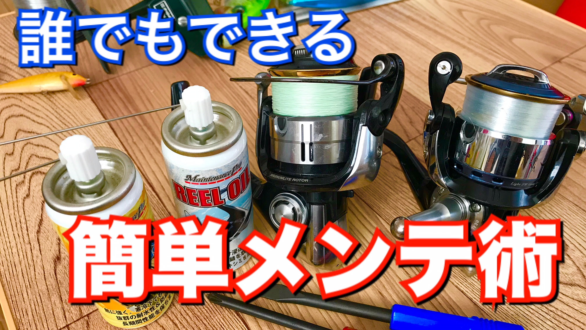 リールメンテナンス オイルの注油はたった４ヶ所だけ ダイワ シマノ共通の誰でもできる簡単メンテ法 六畳一間の狼ブログ