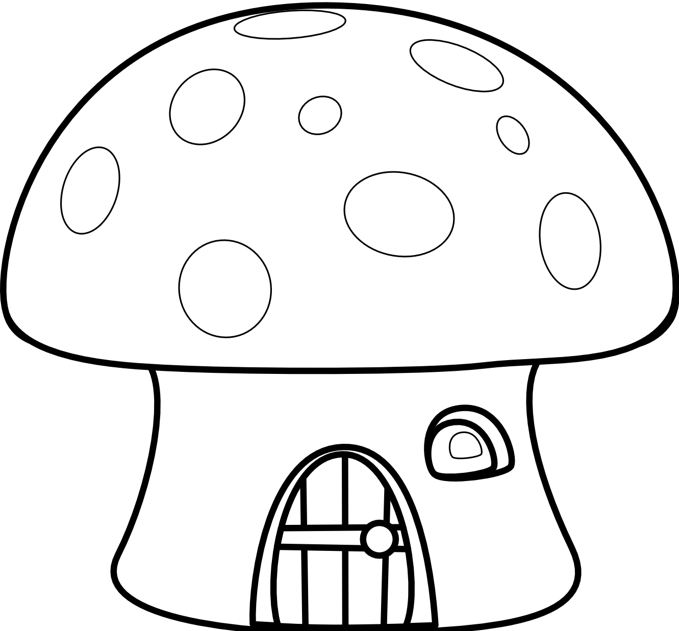 wallpapers Mushroom House Drawing With Colour clipart library