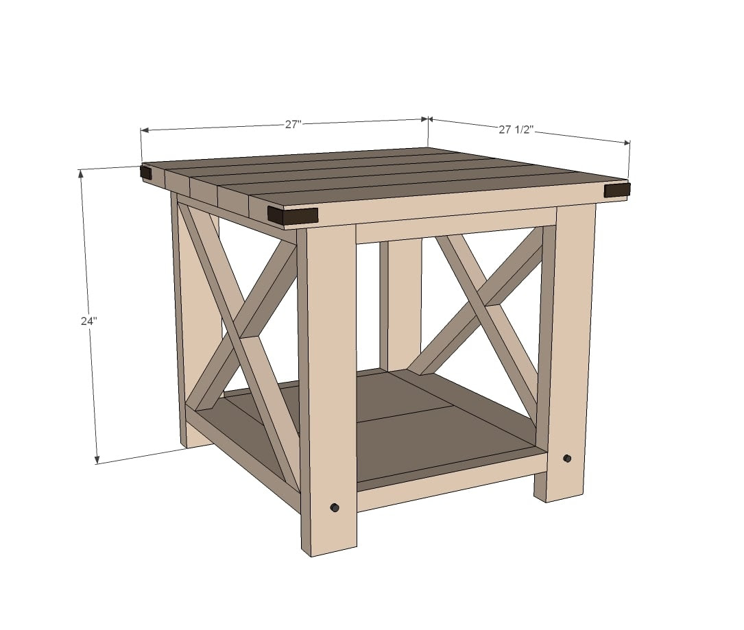 ... Build a Rustic X End Table | Free and Easy DIY Project and Furniture