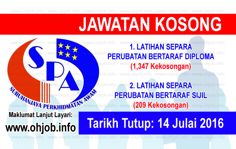 Jawatan Kerja Kosong Suruhanjaya Perkhidmatan Awam (SPA) logo www.ohjob.info disember 2016