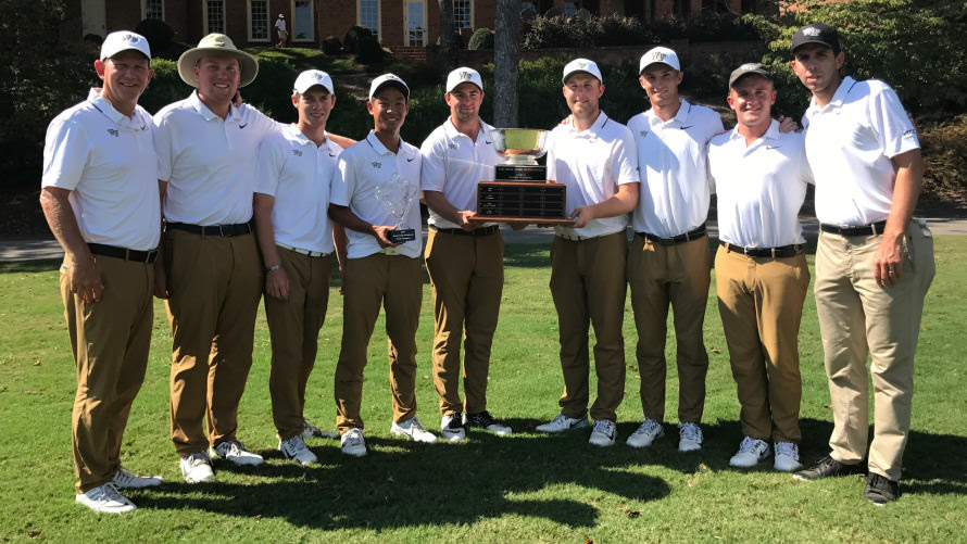 Wake Forest with the Graeme McDowell Shoal Creek Invitational trophy