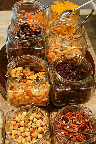 Dried fruits and nuts to go with cheese
