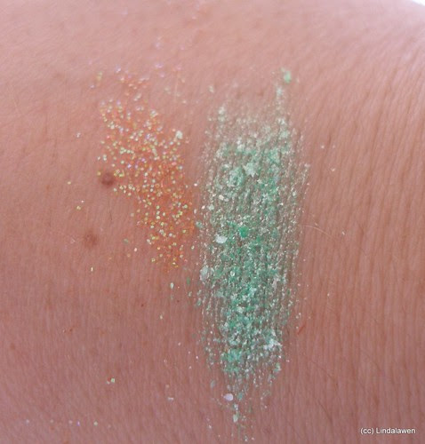 Swatches de pigmentos 58 y 31 de Leishi