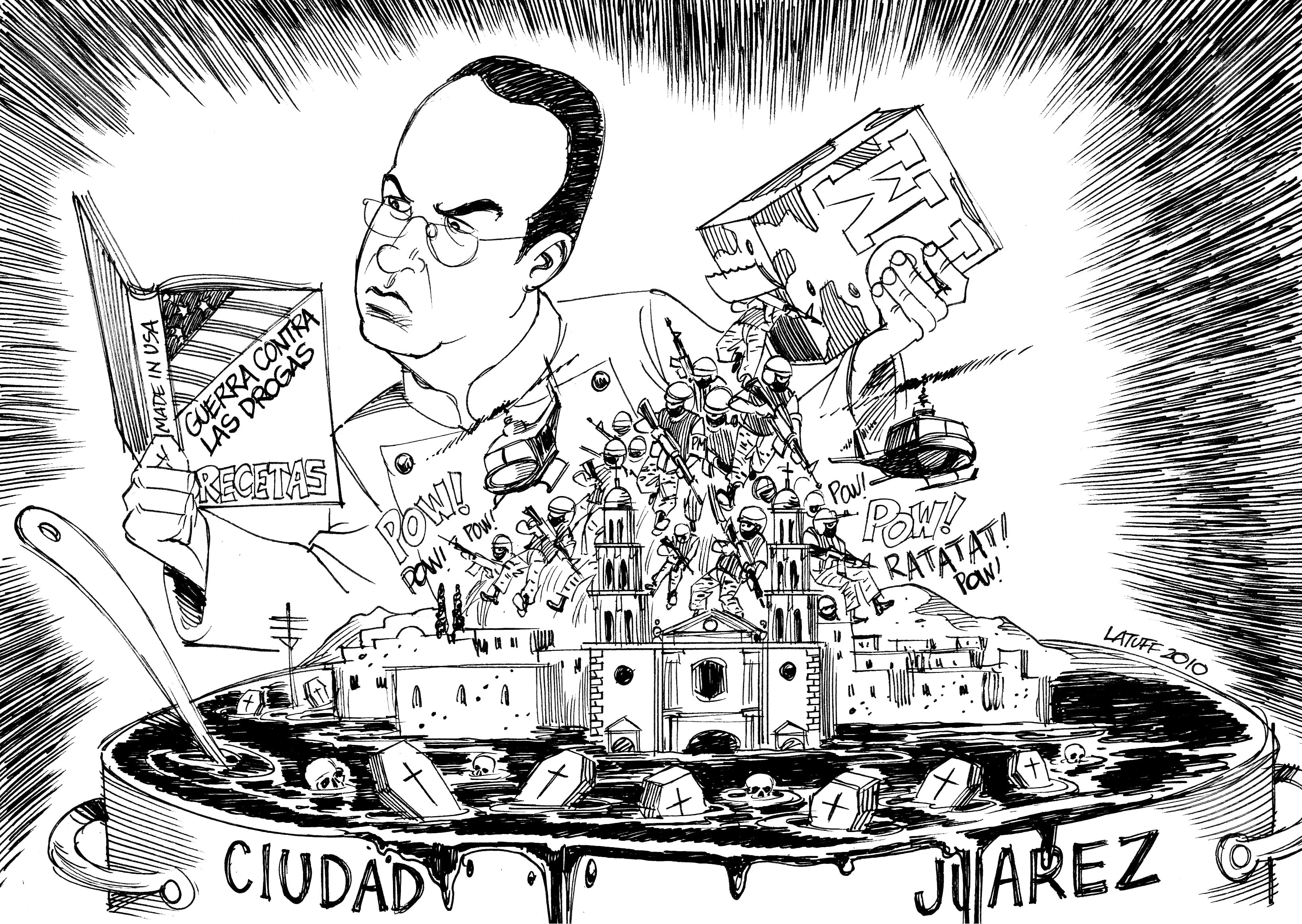 Mexico: Felipe Calderón's War on Drugs by Carlos Latuff