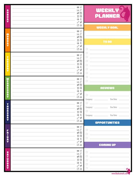 Free yearly, weekly & monthly . 6 best images of printable to do list weekly monthly planner