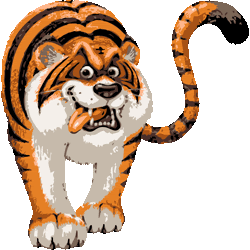 歩く虎 No 164 舌出しトラのイラスト アイコン 条件付フリー素材集 スマホなど携帯電話対応