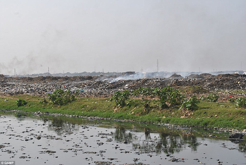 Pollution: Brokers manage to ship containers of illegal e-waste (pictured) to the continent by fraudulently categorising it as 'reusable'