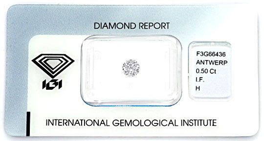 Original-Foto 1, DIAMANT 0,50ct BRILLANT IGI LUPENREIN WESSELTON, JUWEL!
