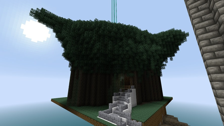 屋敷裏の大樹を作ったようです マイクラps4 Chisuicraft