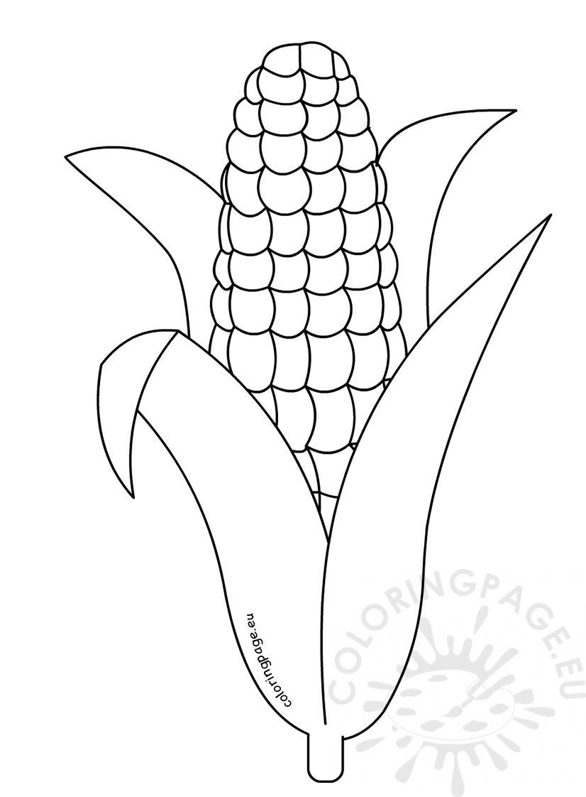 Corn Coloring Pages Printable