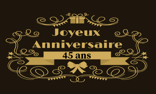 Carte Anniversaire Homme 45 Ans Retro