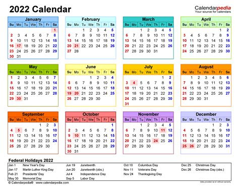 Here are some tips for making the m. 2022 calendar free printable pdf templates calendarpedia