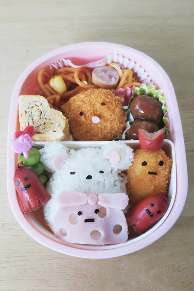 海苔さえ上手くいけば簡単 遠足用に女の子に人気の すみっコぐらし キャラ弁を作りました Iroful手芸研究所