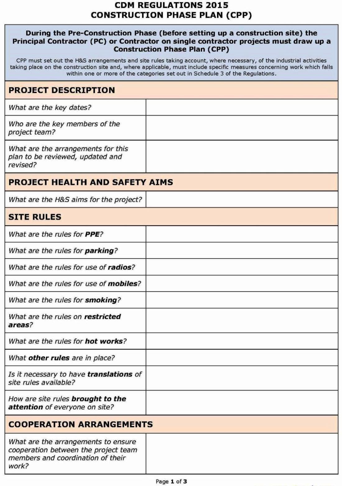 Site Specific Risk Assessment Template SampleTemplatess