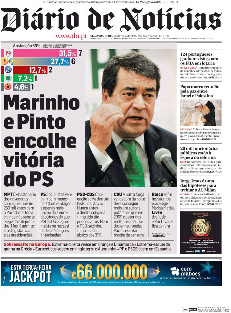 Periódico Diário de Noticias (Portugal). Periódicos de ...