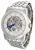 Fossil Men's Skeleton Silver Dial Watch ME1028