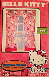 Amazon com Hello Kitty Window Panels Amazon com Hello Kitty Window Panels