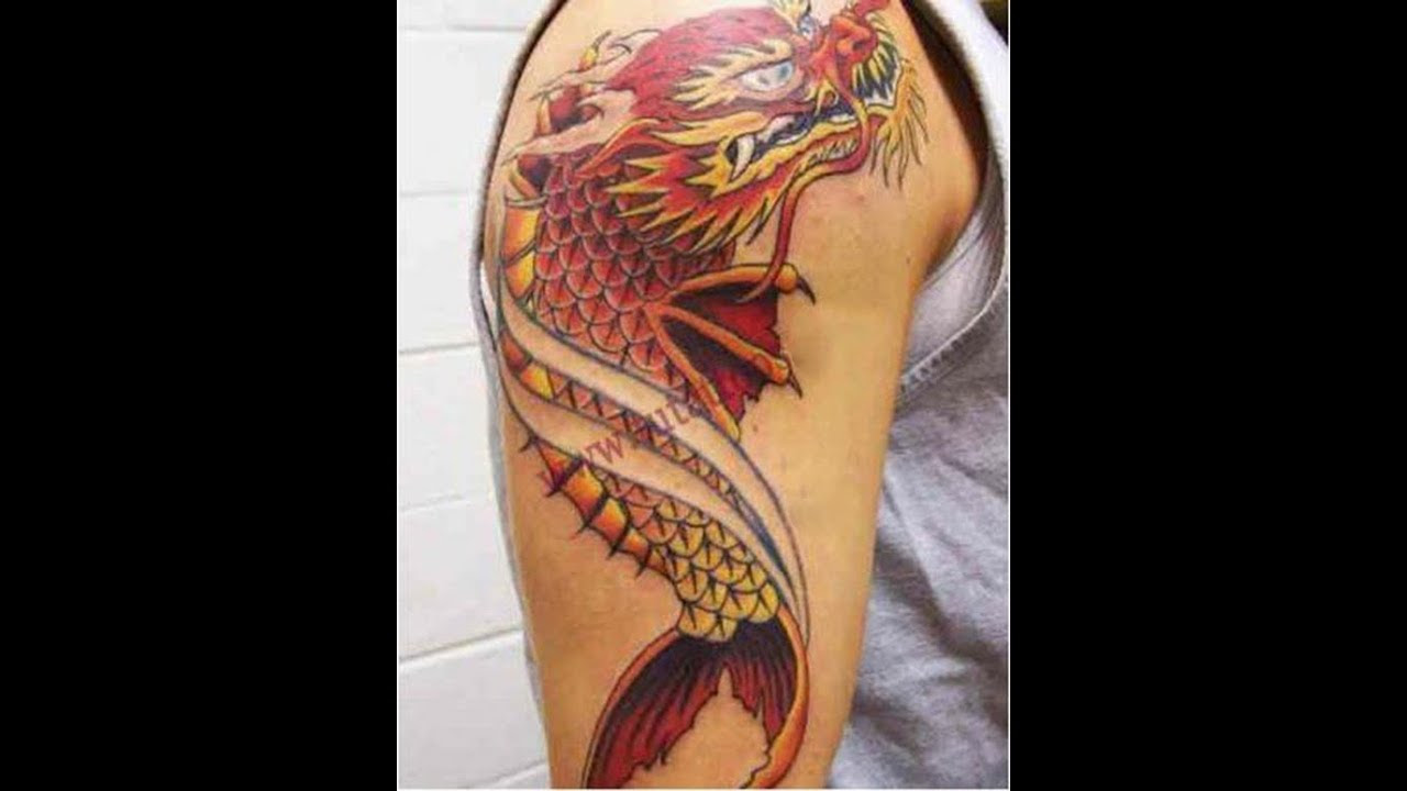 Hình xăm cá chép hóa rồng đẹp 3d | Koi Fish Tattoos ...