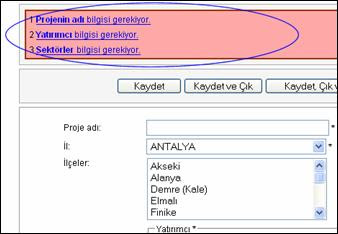 Uygulamalı Örnek: Validasyon mesajları: