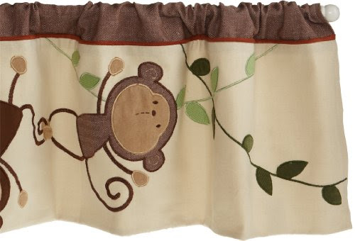Black Friday Carter's Monkey Bars Valance, Chocolate, 60 X 14