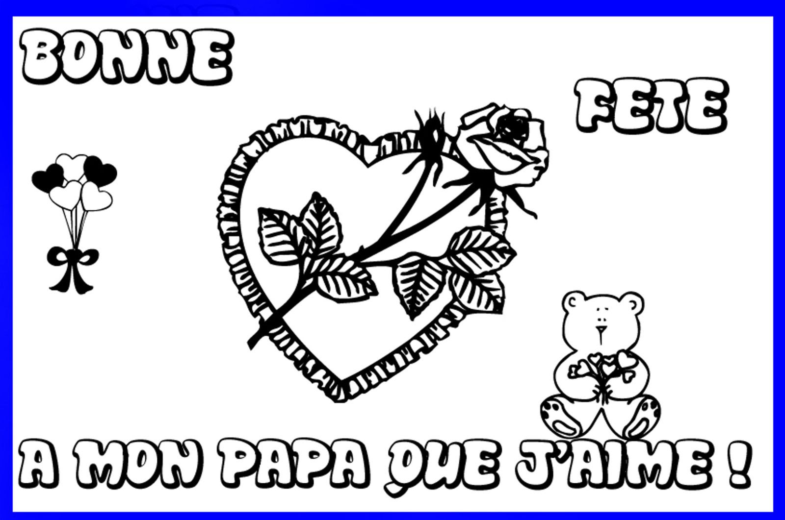 fªtes m¨res PAPA FATHER p¨re coloriage po¨me carte enfant bonne fªte ange elfes fée maman carte card po¨me