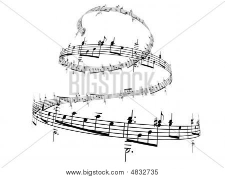 stock photo Musical notes 3D