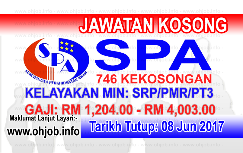 Jawatan Kerja Kosong SPA8i - Suruhanjaya Perkhidmatan Awam Malaysia logo www.ohjob.info jun 2017