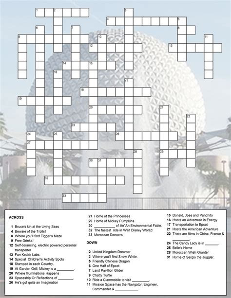  printable disney crossword puzzles