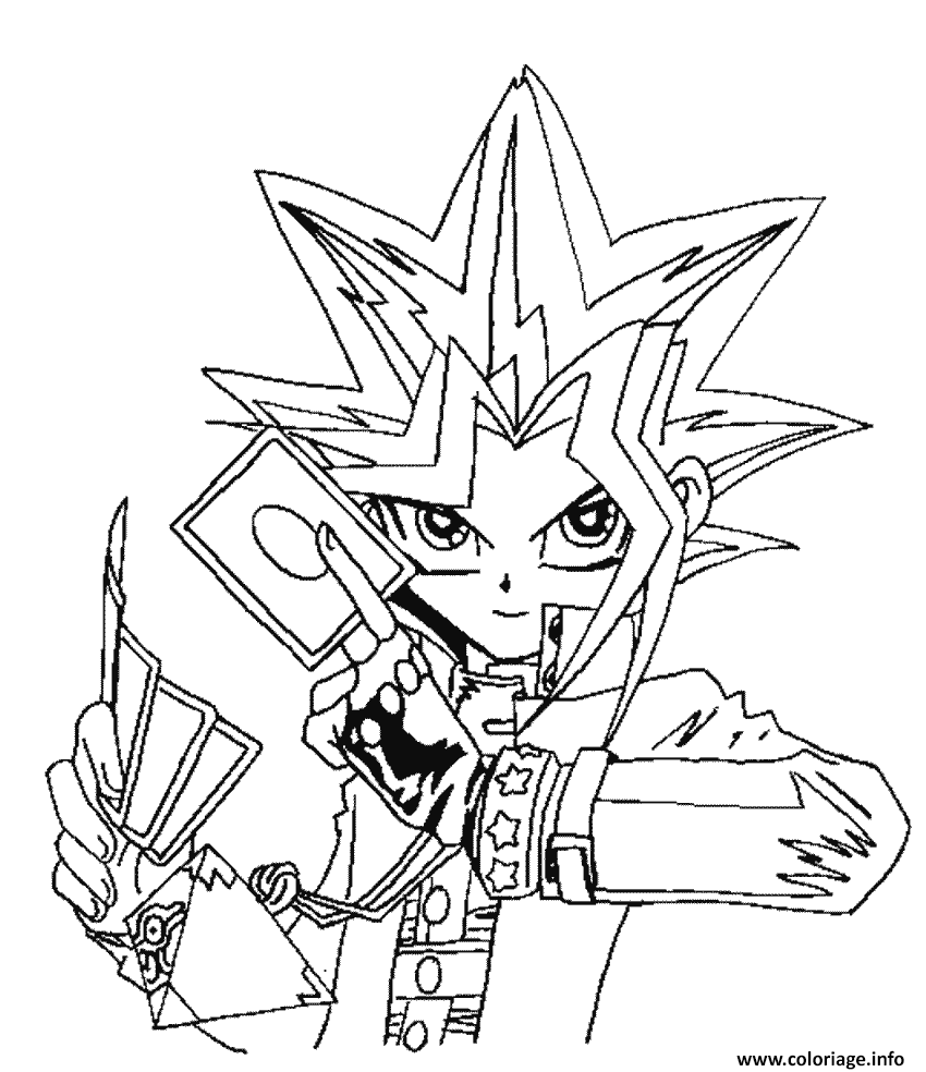 Coloriage Manga Yu Gi Oh Par Kazuki Takahashi Dessin   Imprimer