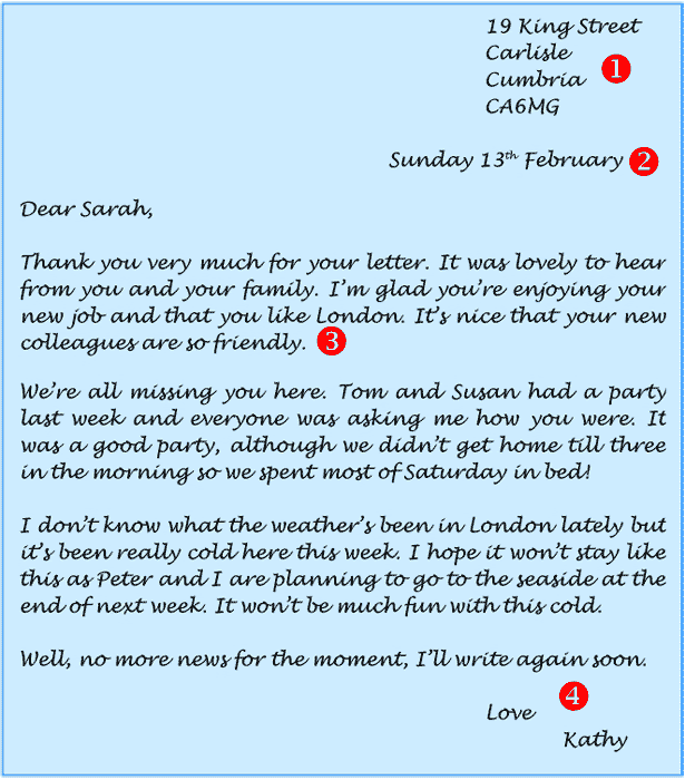 Come scrivere una lettera informale in inglese?