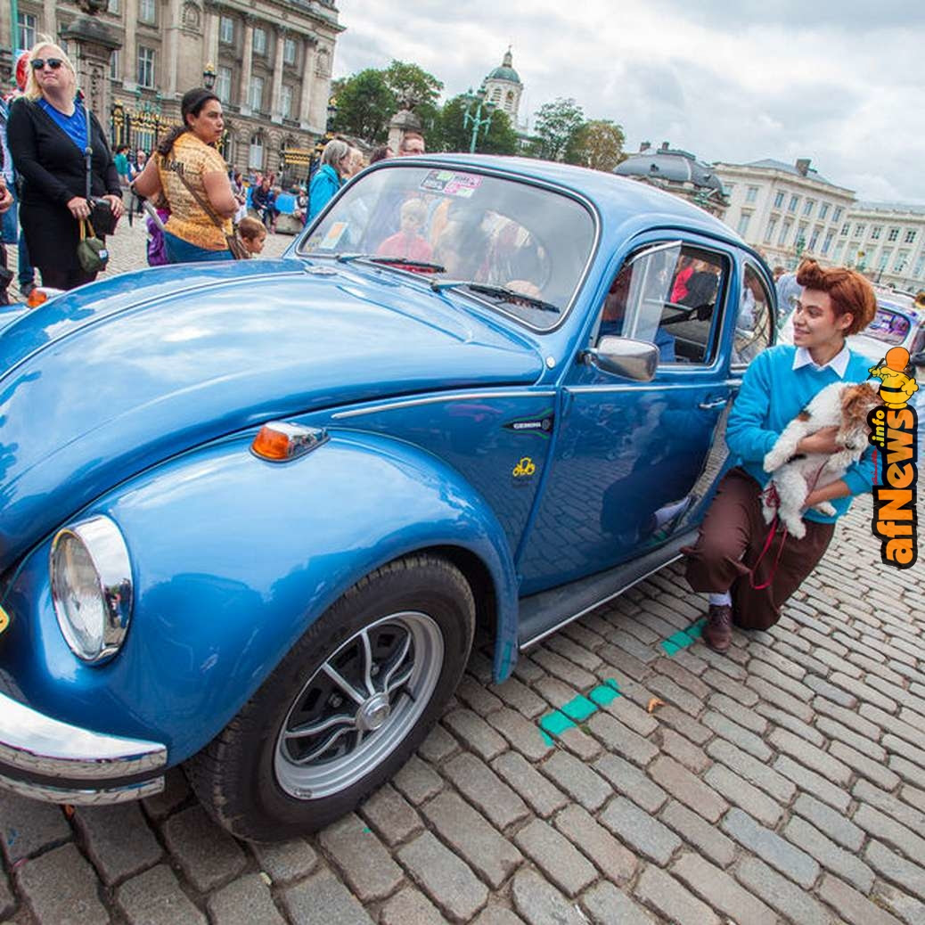 Le Rallye Tintin qui défile sur la Place Royale a toujours beaucoup de succès - copyright VistBrussels