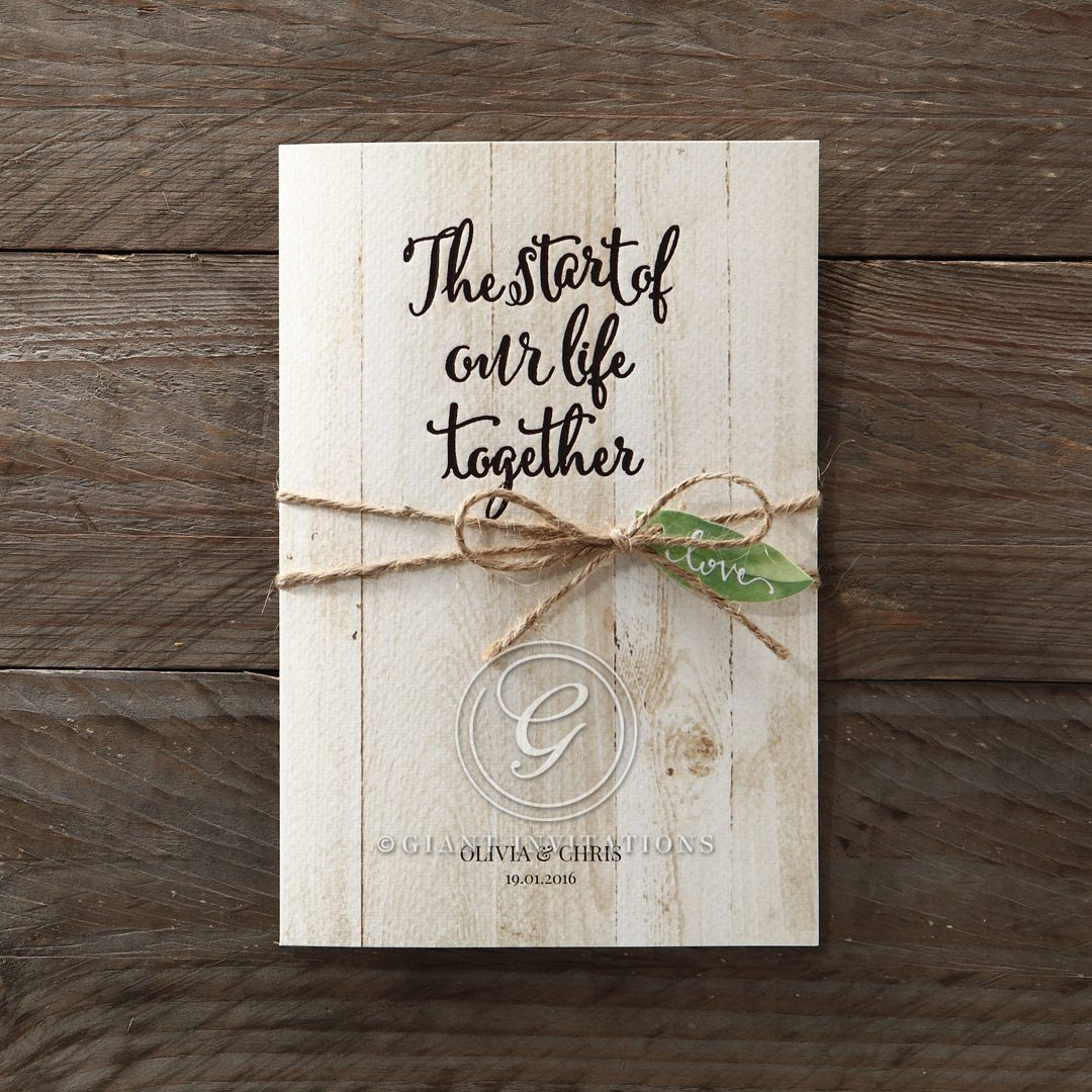 Naturally Rustic Invitation  Romantic Outdoor Weddings