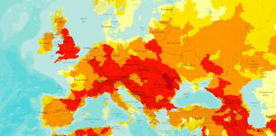 Карта- прогноз наводнений 2013- 2033.