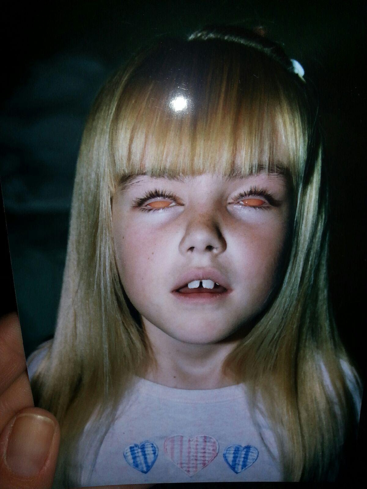 My fiancé sent me a picture of her when she was 7... : creepy