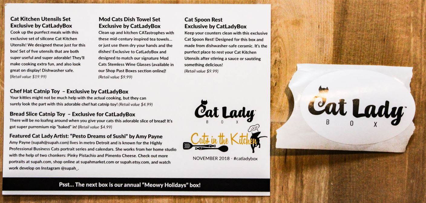 Cat Lady Box November 18 Review The Review Girls