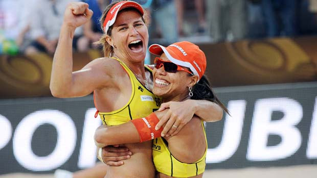 Juliana e Larissa vencem a final de Roma (Foto: Divulgação/CBV)