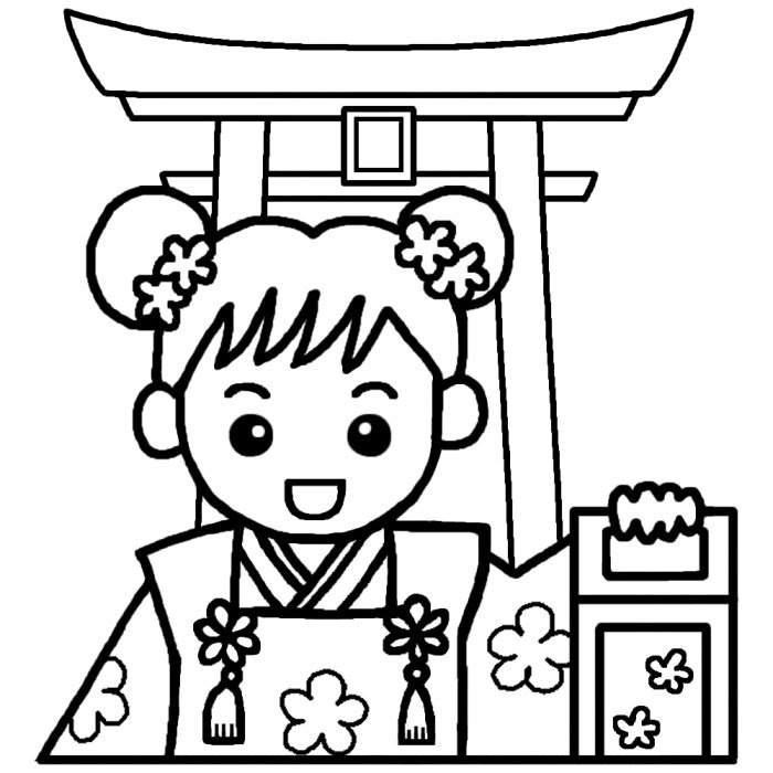 美しい花の画像 50 鳥居 イラスト 白黒